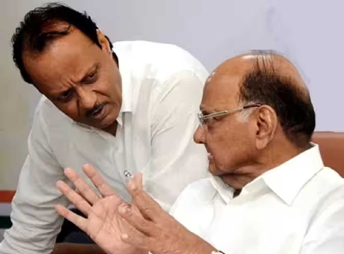 चाचा शरद पवार के घर पहुंचे अजित पवार, कहा- परिवार पहले